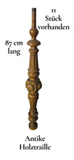 antike Holztraille Geländer